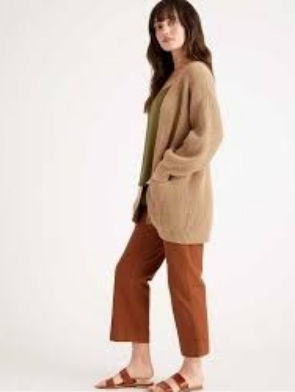 Quince Carmel Ribbed Knit Women's Cardigan
